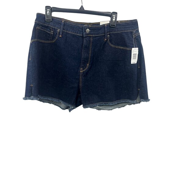Denizen From Levis Women's Mid-Rise Denim Shorts Sz 14 Frayed Hem Casual Summer - Picture 1 of 10